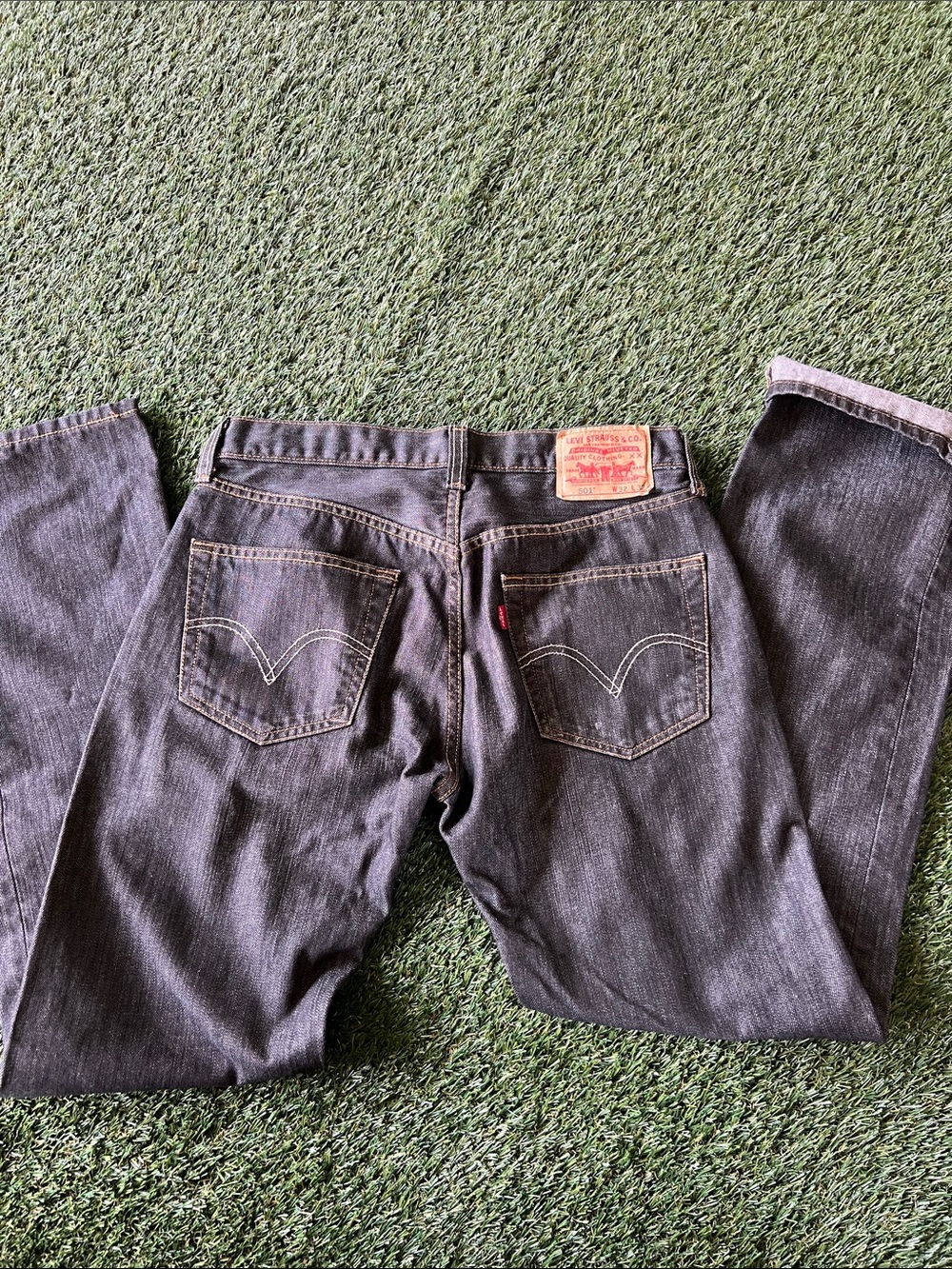 Levi's  501 Men's Black Distressed Jeans